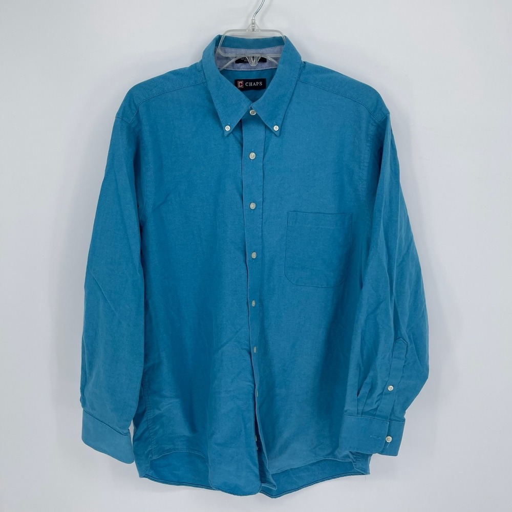Chaps Men's Wrinkle Free Dress Shirt Button Front Size Medium 16-16.5 32/33